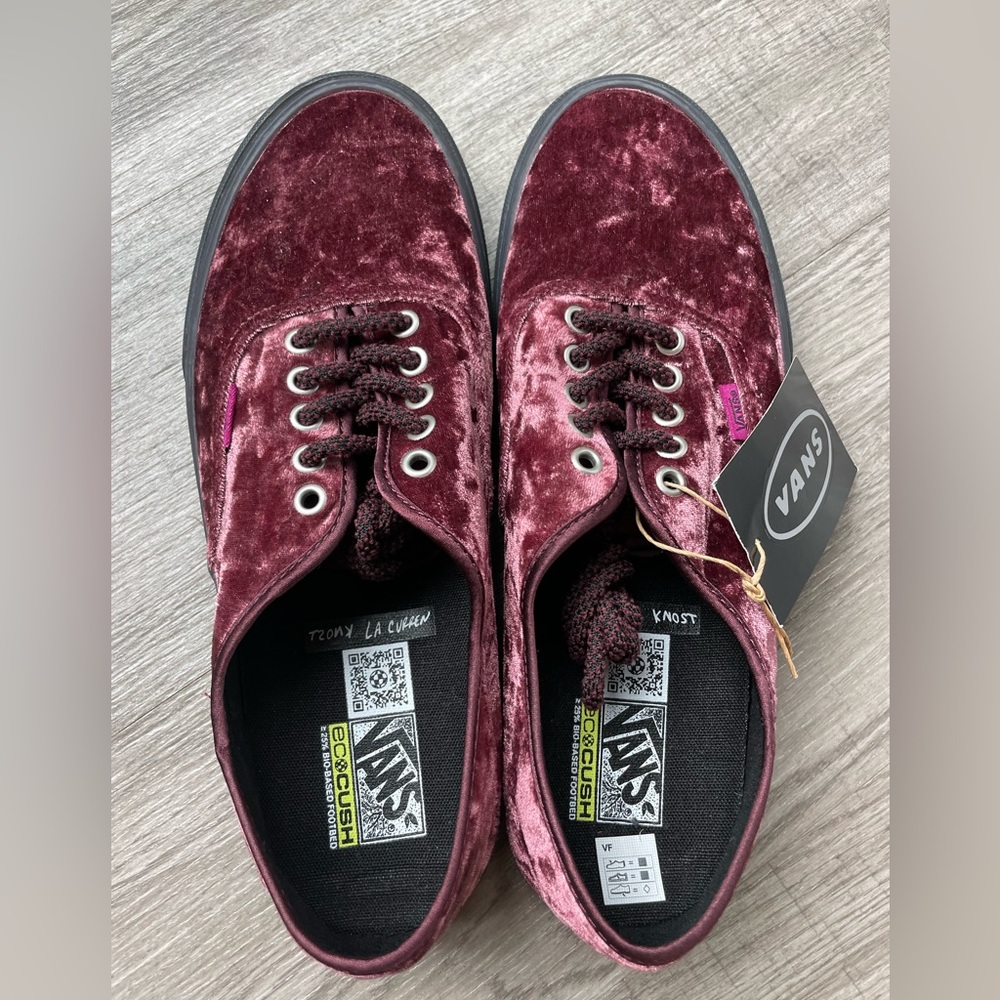 Vans x Alex Knost x Lee-Ann Curren Sneakers Burgundy Red Velvet Suede - Picture 13 of 14